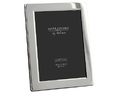SILVERPLATED FLAT EDGE 3.5X5IN FRAME