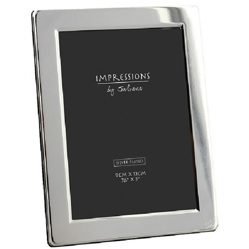 SILVERPLATED FLAT EDGE 3.5X5IN FRAME