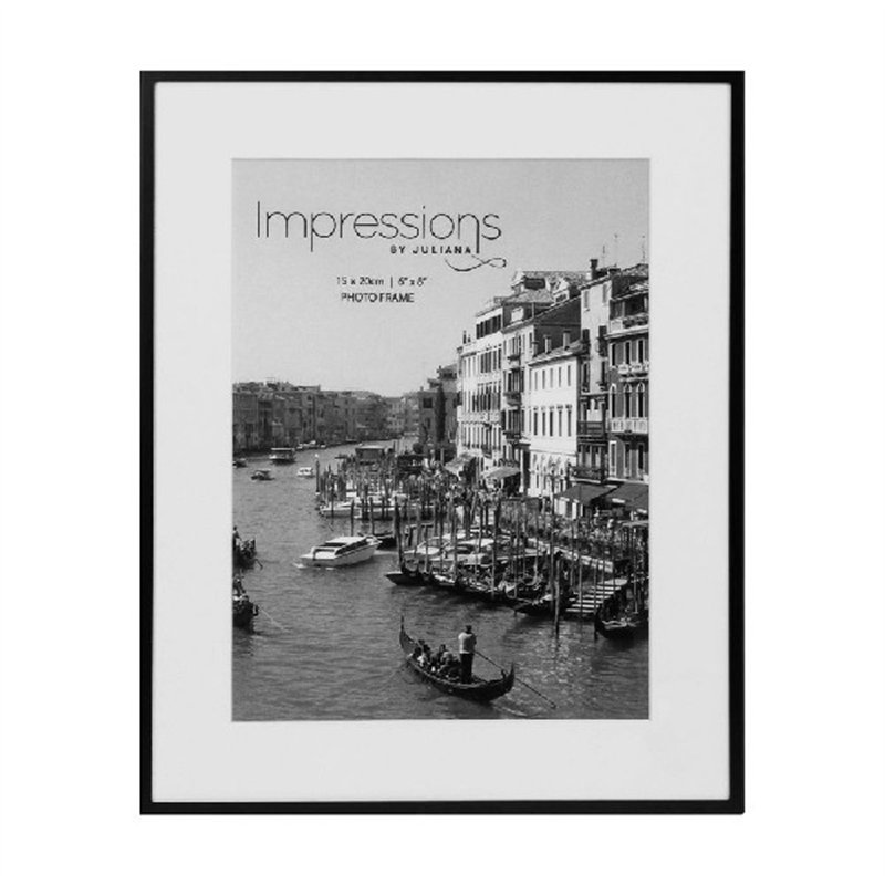 MATT BLACK METAL 6x8in PHOTO FRAME