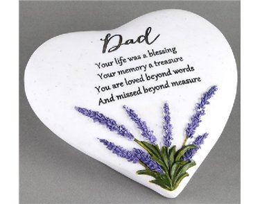 DAD THOUGHTS OF YOU HEART STONE