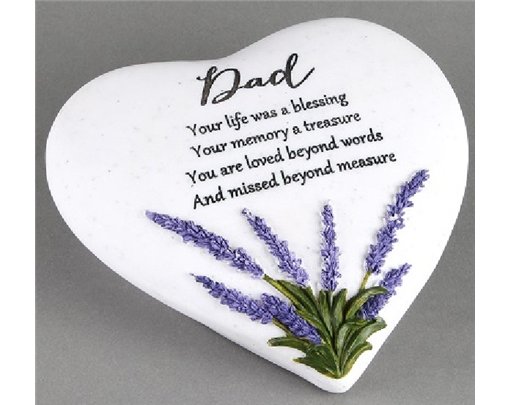 DAD THOUGHTS OF YOU HEART STONE