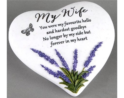WIFE THOUGHTS OF YOU HEART STONE