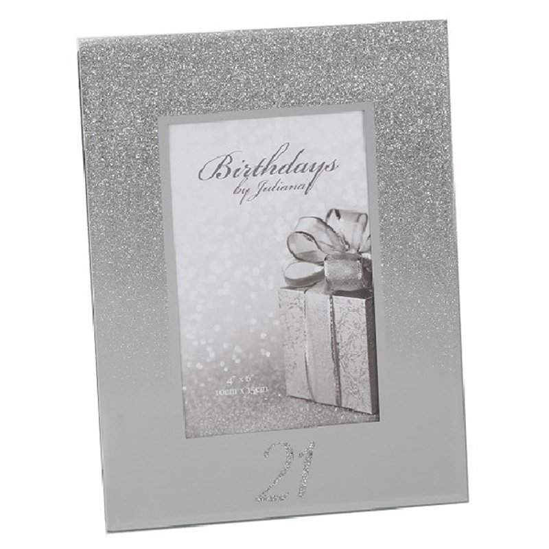 GLITTER MIRROR 4X6IN 21ST FRAME