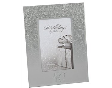 GLITTER MIRROR 4X6IN 40TH FRAME