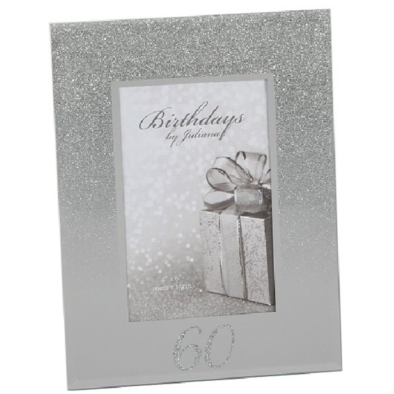 GLITTER MIRROR 4X6IN 60TH FRAME