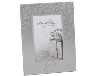GLITTER MIRROR 4X6IN 80TH FRAME