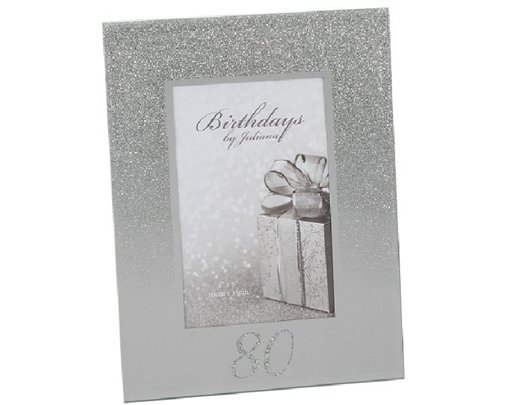 GLITTER MIRROR 4X6IN 80TH FRAME