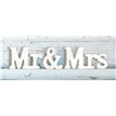 WHITEWASH WOODEN MR & MRS 45cmx10cm
