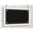 WOODEN BLACK BOARD W/HEARTS 25x15cm