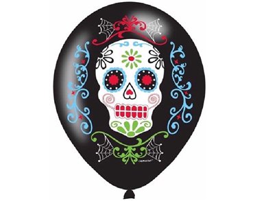 (6) 11IN DAY OF THE DEAD LATEX