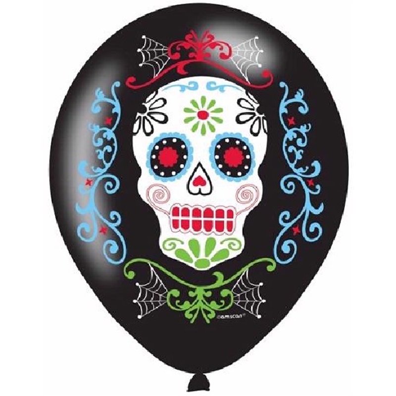 (6) 11IN DAY OF THE DEAD LATEX