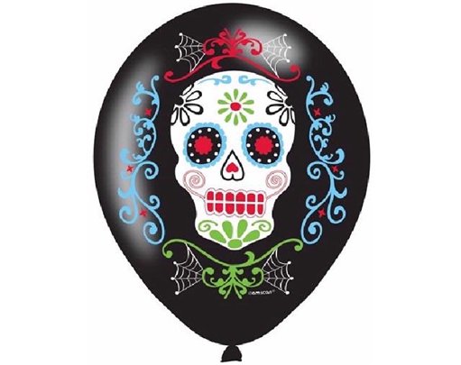 (6) 11IN DAY OF THE DEAD LATEX