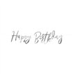 62cm SILVER HAPPY BIRTHDAY DIE CUT BANNER