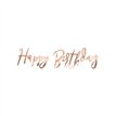 62cm ROSE GOLD HAPPY BIRTHDAY BANNER