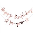 ROSE GOLD HAPPY BIRTHDAY TO YOU BANNER