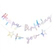 IRIDESCENT HAPPY BIRTHDAY TO YOU BANNER