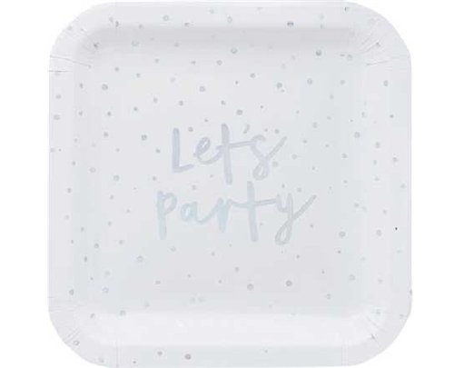 (10) 9in IRIDESCENT LETS PARTY PAPER PLATES