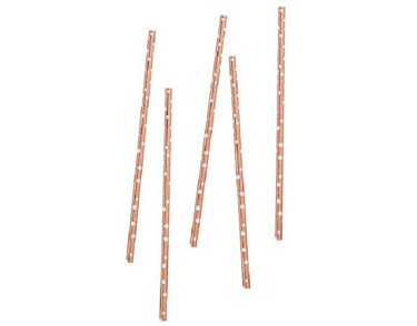 (20) ROSE GOLD DOT STRAWS