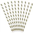 (10) GOLD STRIPES PAPER STRAWS