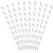 (10) SILVER STRIPES PAPER STRAWS