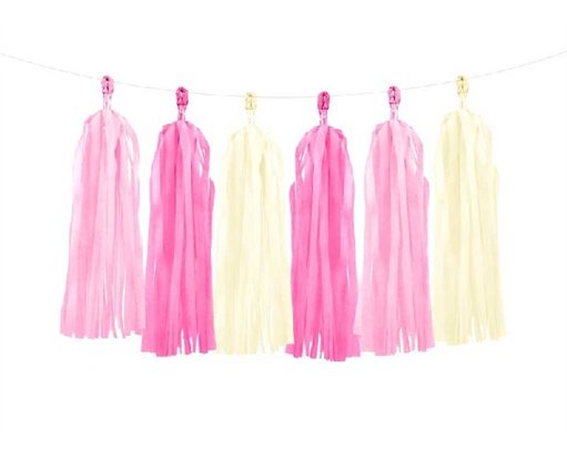 PASTEL PINK MIX TASSEL GARLAND