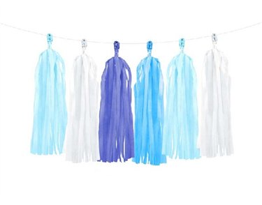 PASTEL BLUE MIX TASSEL GARLAND