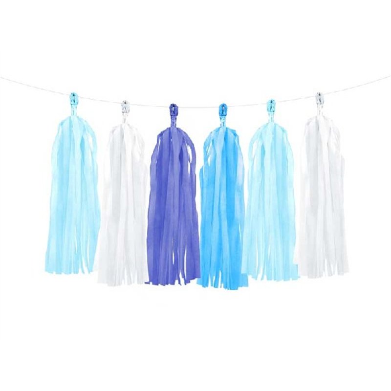 PASTEL BLUE MIX TASSEL GARLAND