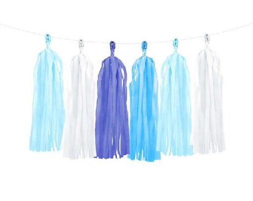 PASTEL BLUE MIX TASSEL GARLAND