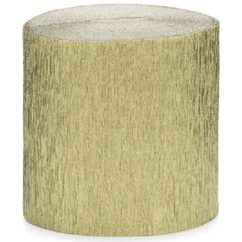 10m GOLD CREPE STREAMER