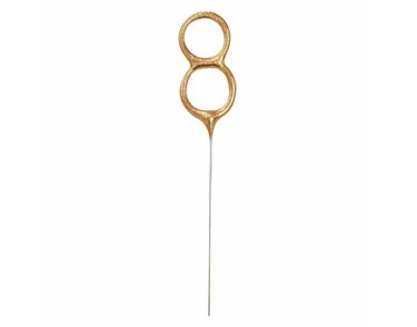 7in GLITZ NO. 8 GOLD CAKE SPARKLER
