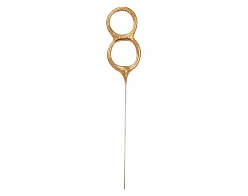 7in GLITZ NO. 8 GOLD CAKE SPARKLER