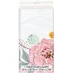 54x84in PAINTED FLORAL TABLECOVER