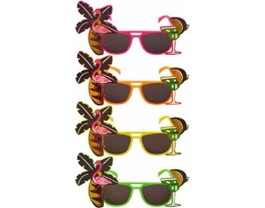 ASST NEON FLAMINGO GLASSES