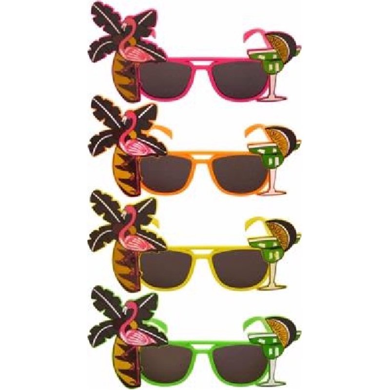 ASST NEON FLAMINGO GLASSES
