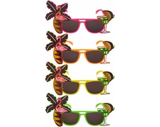 ASST NEON FLAMINGO GLASSES
