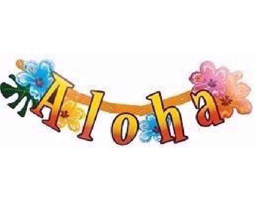 83CM ALOHA LETTER BANNER
