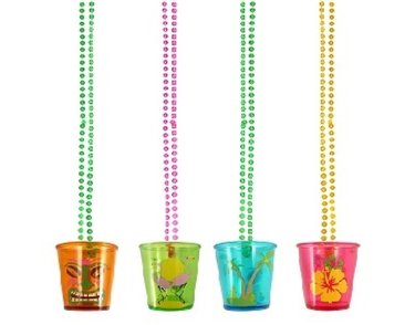 4ASST HAWAIIAN SHOT GLASS