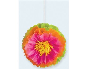 (3) HIBISCUS FLUFFY FLOWER DECORATIONS