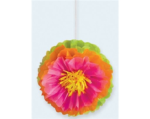 (3) HIBISCUS FLUFFY FLOWER DECORATIONS