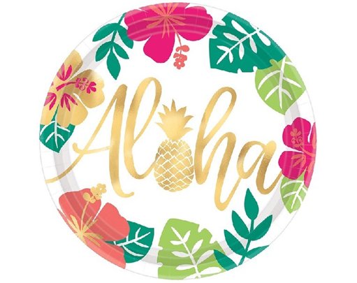 (8) 25CM ALOHA PLATES