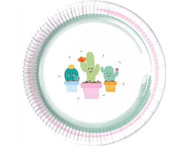 (8) 23CM CACTUS PAPER PLATES