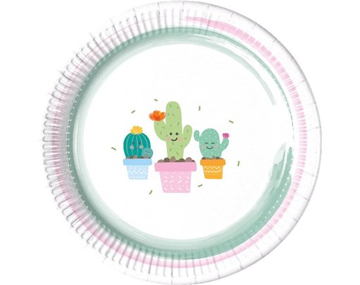 (8) 23CM CACTUS PAPER PLATES