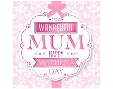 22.5CM WONDERFUL MUM PINK M/DAY  6S