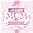 22.5CM WONDERFUL MUM PINK M/DAY  6S