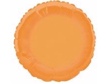 ROUND ORANGE 18IN FOIL BALLOON