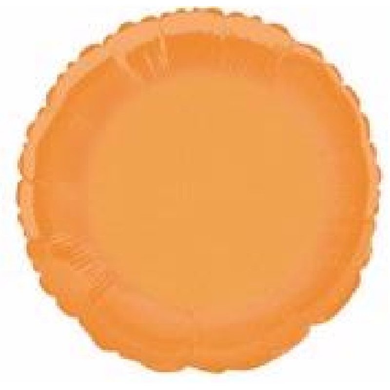 ROUND ORANGE 18IN FOIL BALLOON