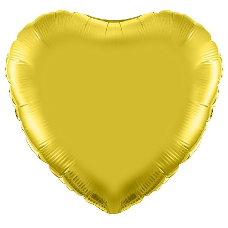 18IN GOLD HEART FOIL BALLOON