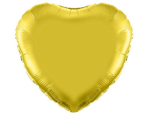18IN GOLD HEART FOIL BALLOON