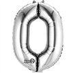 SILVER NO. 0 SUPERSHAPE FOIL BALLOON