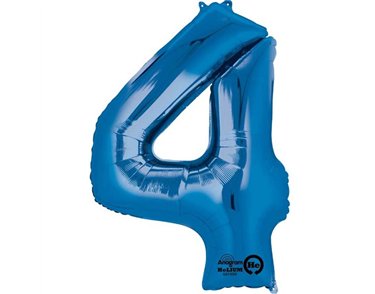 BLUE NO. 4 SUPERSHAPE FOIL BALLOON